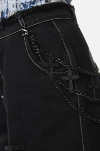Dangerfield NZ - Black Crosses Jean Chain - black
