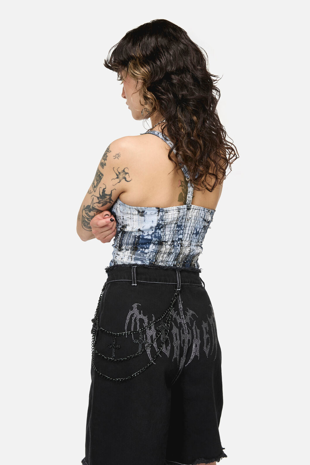 Dangerfield NZ - Black Crosses Jean Chain - black