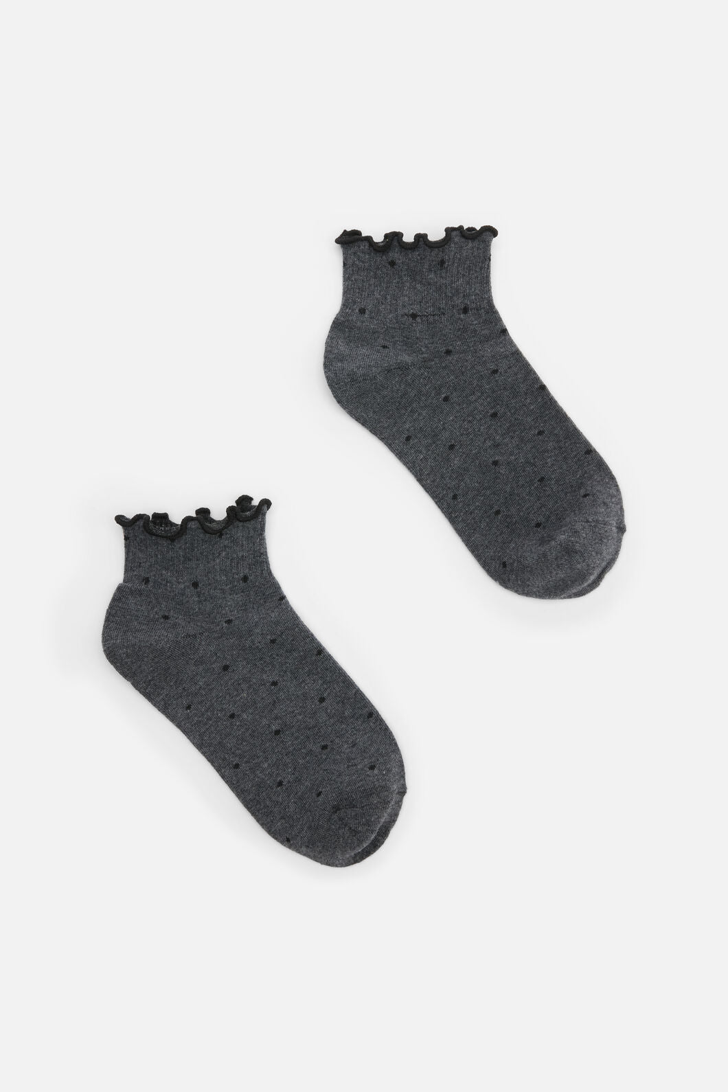 Dangerfield NZ - Grey Spot Ankle Frill Socks - grey