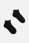 Dangerfield NZ - Black Spot Ankle Frill Socks - black