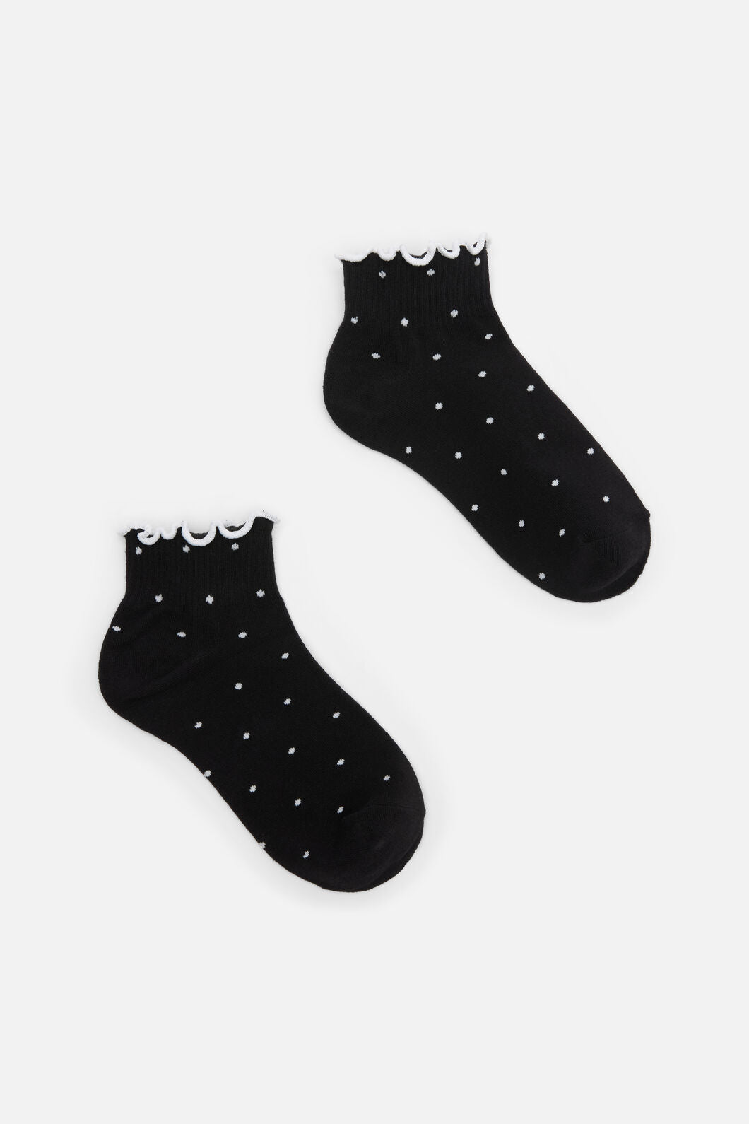 Dangerfield NZ - Black Spot Ankle Frill Socks - black