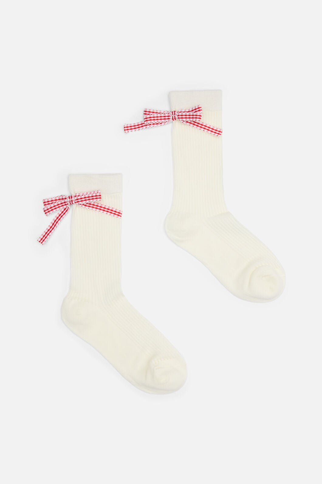 Dangerfield NZ - White Rib Socks with Bow - white