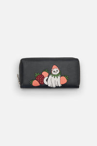 Dangerfield NZ - Strawberry Cat Wallet - black