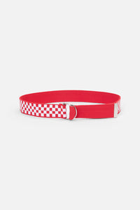 Dangerfield NZ - Red Racing Squares Canvas Belt - red