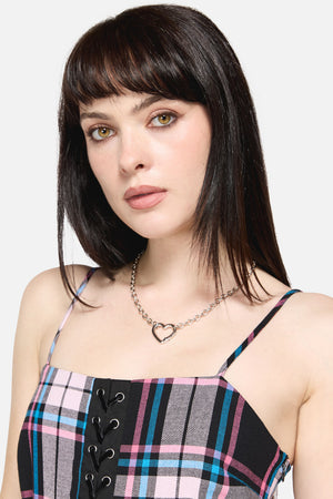 Dangerfield NZ - Hooked Heart Choker - silver