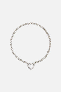 Dangerfield NZ - Hooked Heart Choker - silver