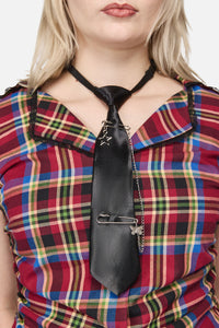 Dangerfield NZ - Adjustable Neck Tie With Charm - black