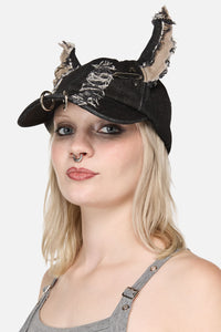 Dangerfield NZ - Distressed Ears Cap - black