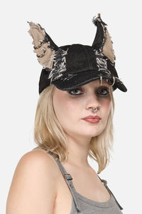 Dangerfield NZ - Distressed Ears Cap - black