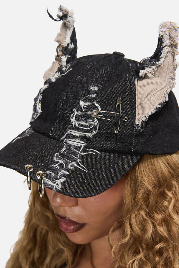 Dangerfield NZ - Distressed Ears Cap - black