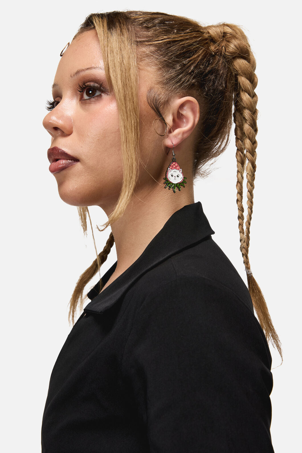 Dangerfield NZ - Strawberry Cat Earrings - multi