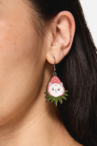 Dangerfield NZ - Strawberry Cat Earrings - multi