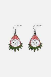 Dangerfield NZ - Strawberry Cat Earrings - multi