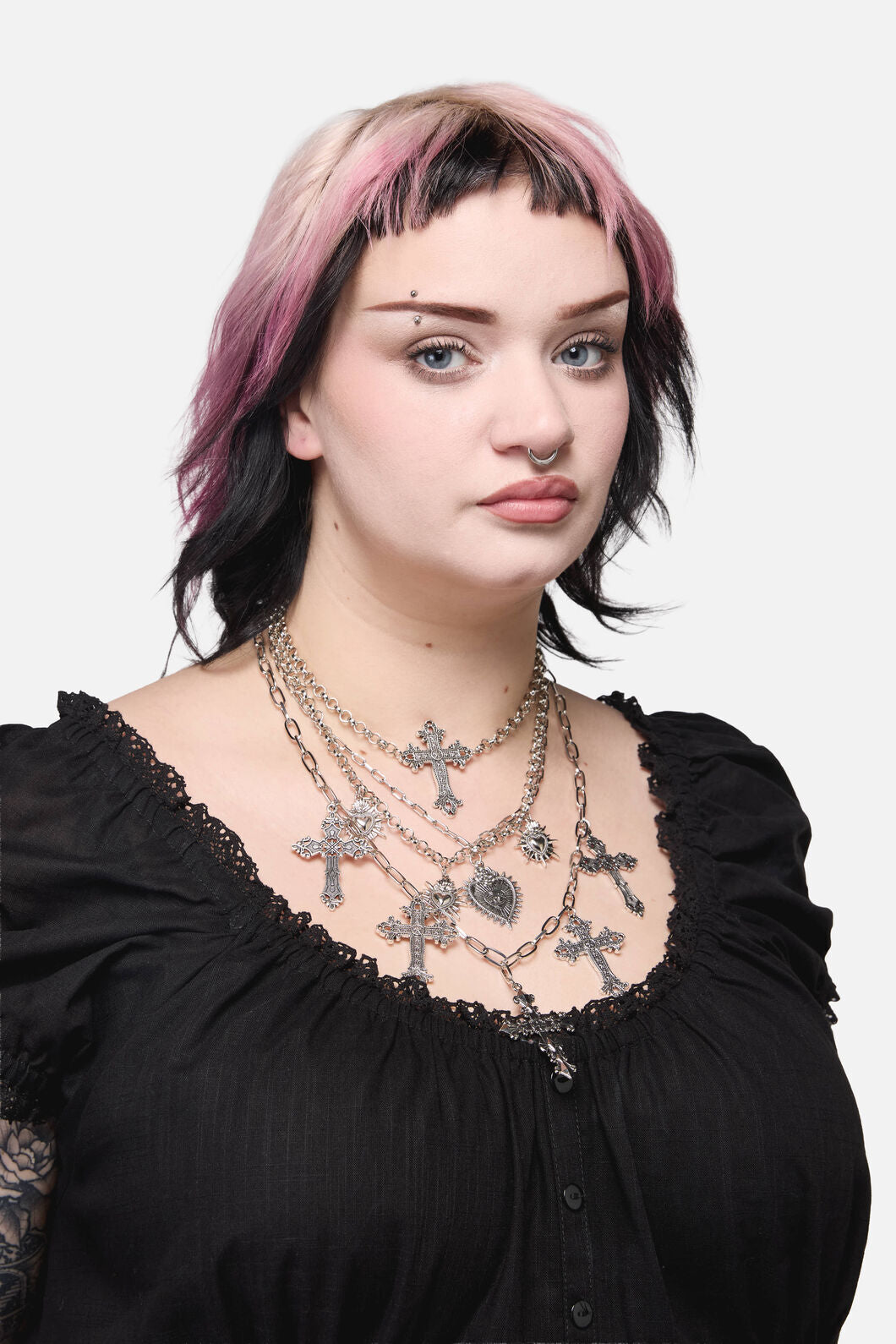 Dangerfield NZ - Crosses Necklace Set - silver