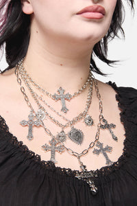 Dangerfield NZ - Crosses Necklace Set - silver