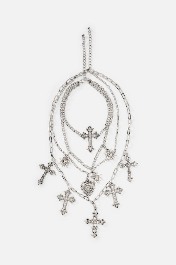 Dangerfield NZ - Crosses Necklace Set - silver