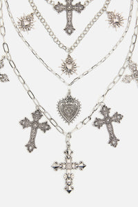 Dangerfield NZ - Crosses Necklace Set - silver