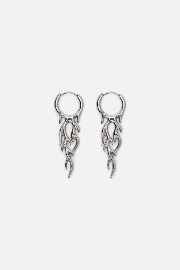 Dangerfield NZ - Flame Sleeper Earrings - silver