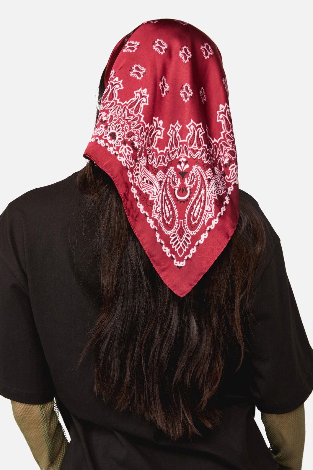 Dangerfield NZ - Satin Bandana Scarf - red