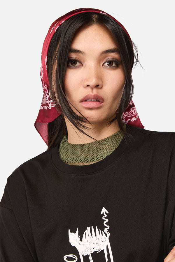 Dangerfield NZ - Satin Bandana Scarf - red