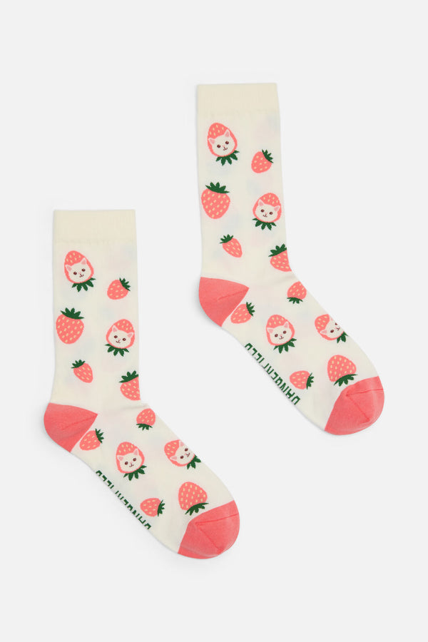 Dangerfield NZ - Kitty Time Socks - cream