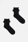 Dangerfield NZ - Black Lace Top Sock - black