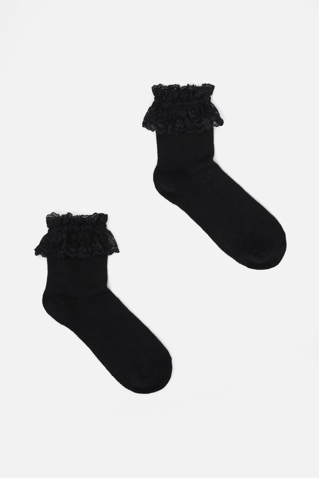 Dangerfield NZ - Black Lace Top Sock - black