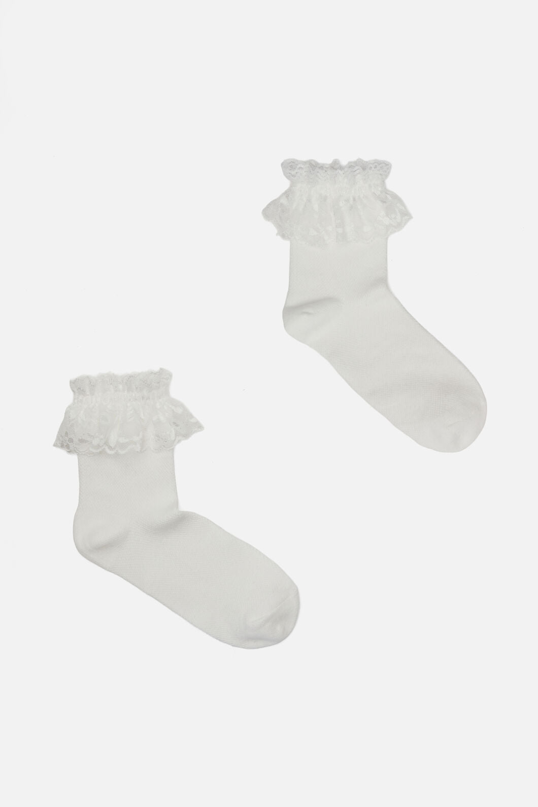 Dangerfield NZ - White Lace Top Sock - white
