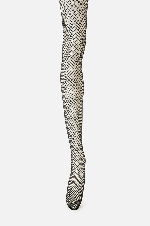 Dangerfield NZ - Silver Glitter Fishnets - black