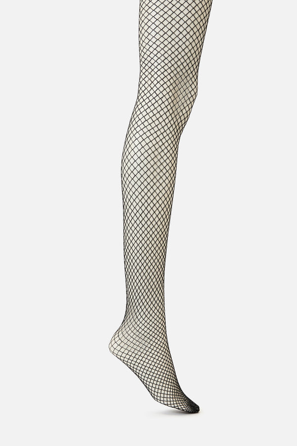 Dangerfield NZ - Silver Glitter Fishnets - black