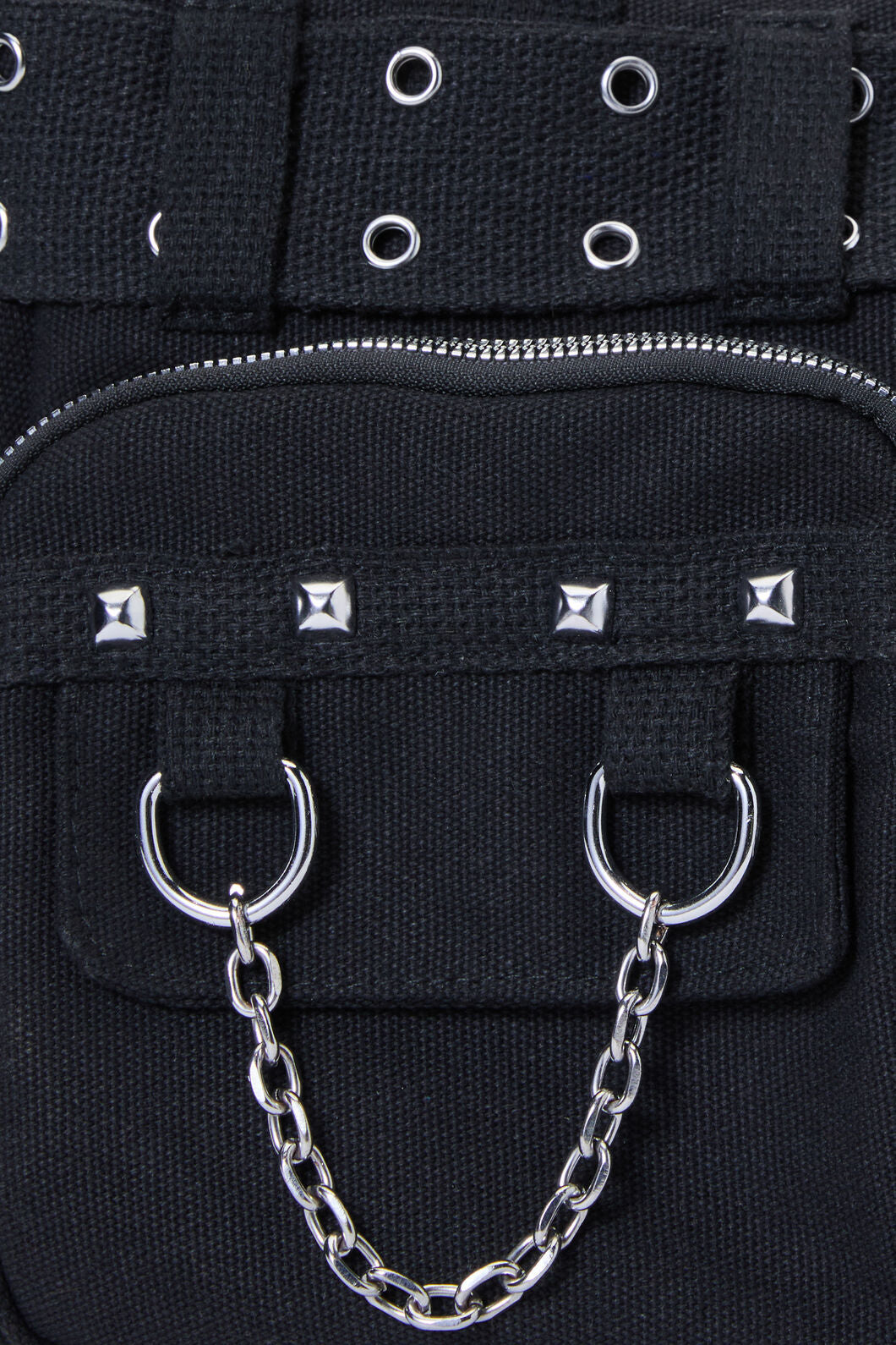 Dangerfield NZ - Canvas Stud Pocket Bag - black