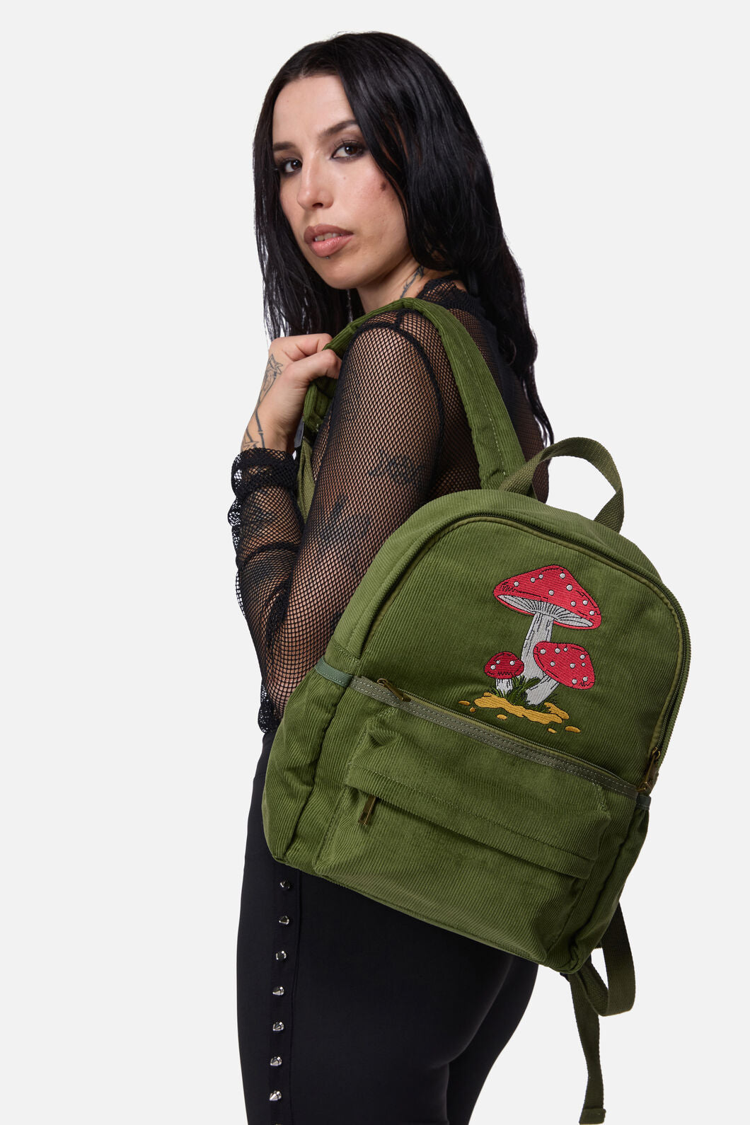Dangerfield NZ - Toadstool Corduroy Backpack - olive