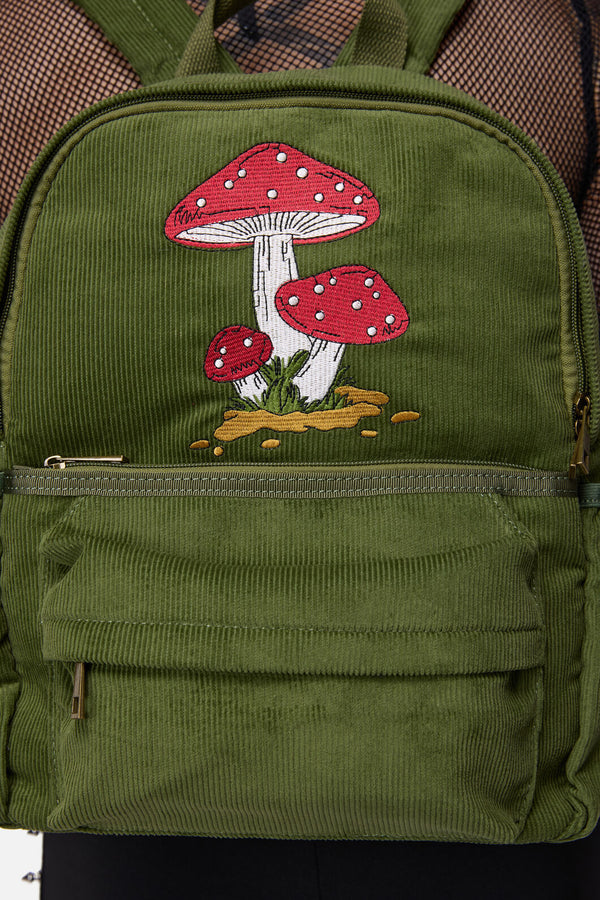Dangerfield NZ - Toadstool Corduroy Backpack - olive