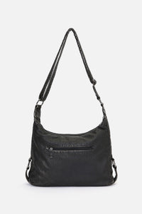 Dangerfield NZ - Distressed Black Zip Bag - black
