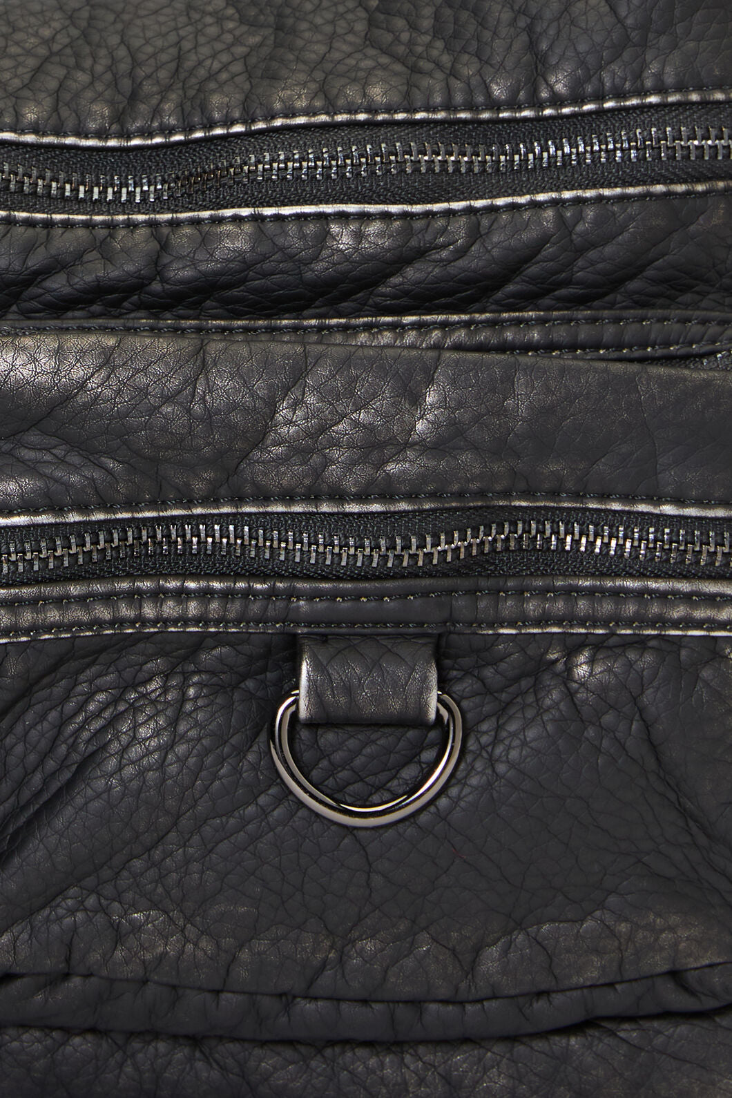Dangerfield NZ - Distressed Black Zip Bag - black
