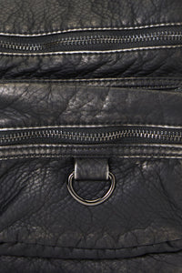 Dangerfield NZ - Distressed Black Zip Bag - black