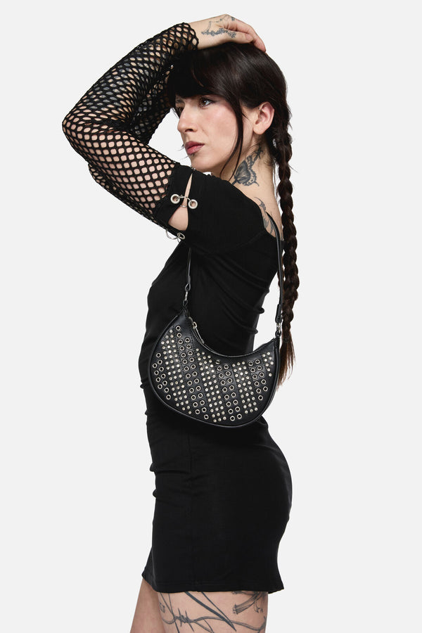 Dangerfield NZ - Eyelet & Sparkle Mini Bag - black