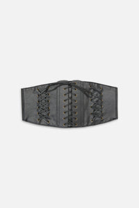 Dangerfield NZ - Corset Lace Up Belt - black