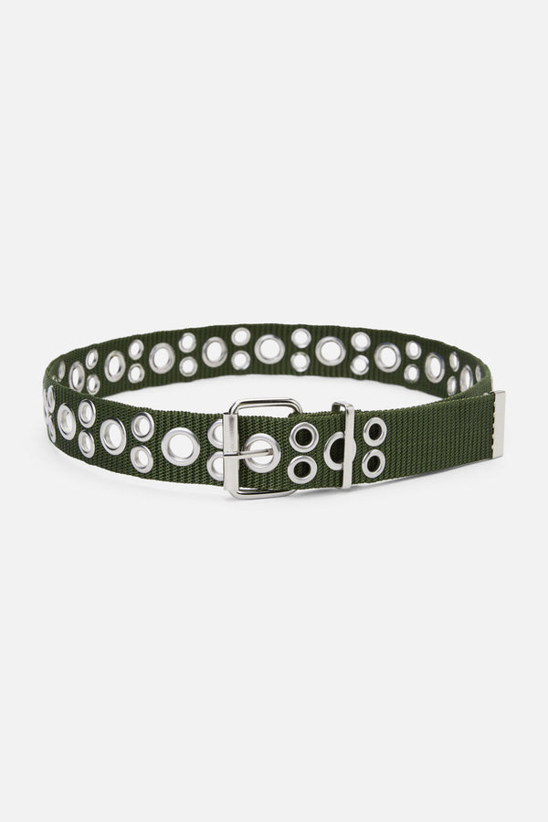 Dangerfield NZ - Nylon Eyelet Belt - olive