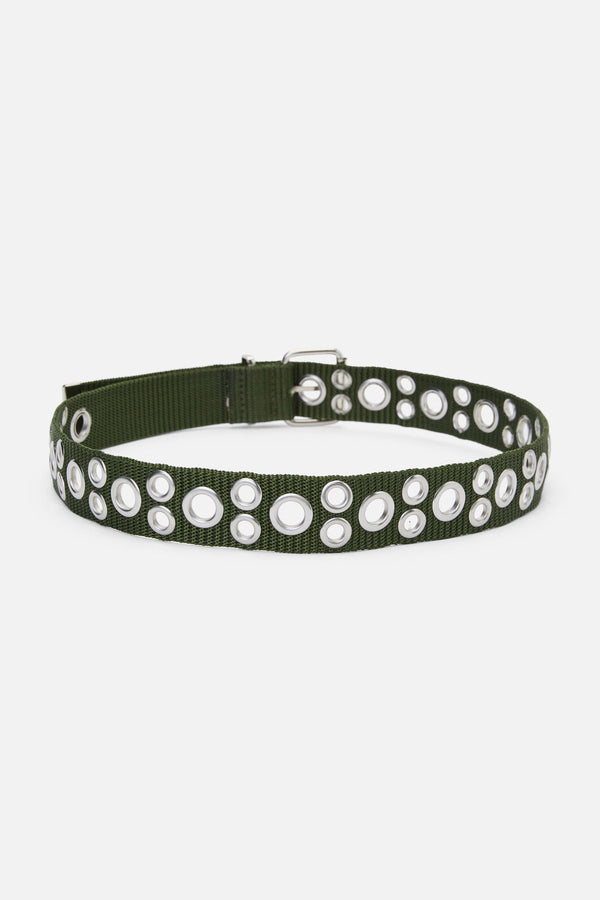 Dangerfield NZ - Nylon Eyelet Belt - olive