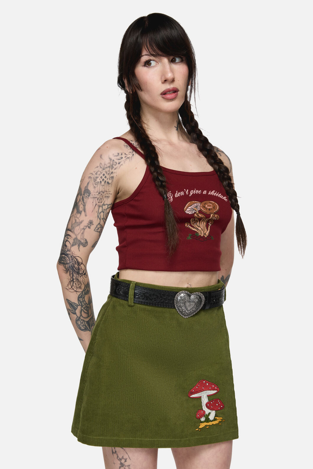 Dangerfield NZ - Etched Heart Belt - black