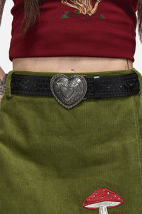 Dangerfield NZ - Etched Heart Belt - black