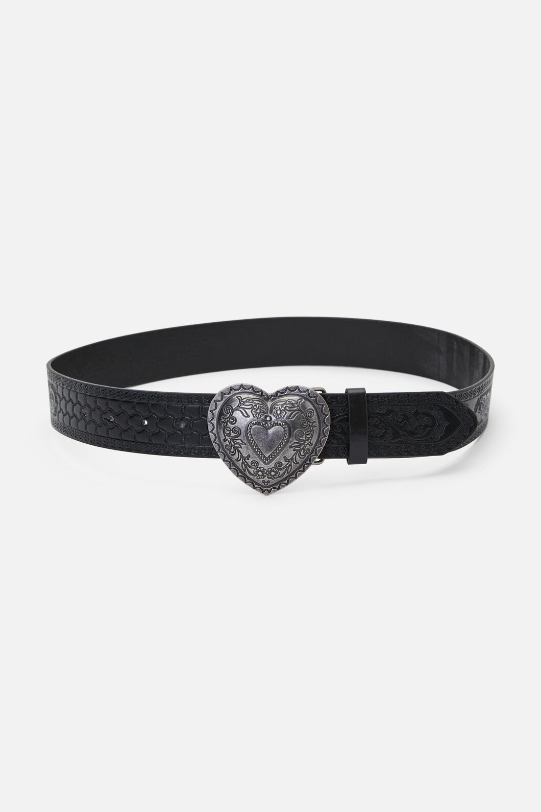 Dangerfield NZ - Etched Heart Belt - black
