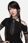 Dangerfield NZ - Adjustable Neck Tie With Charm - black