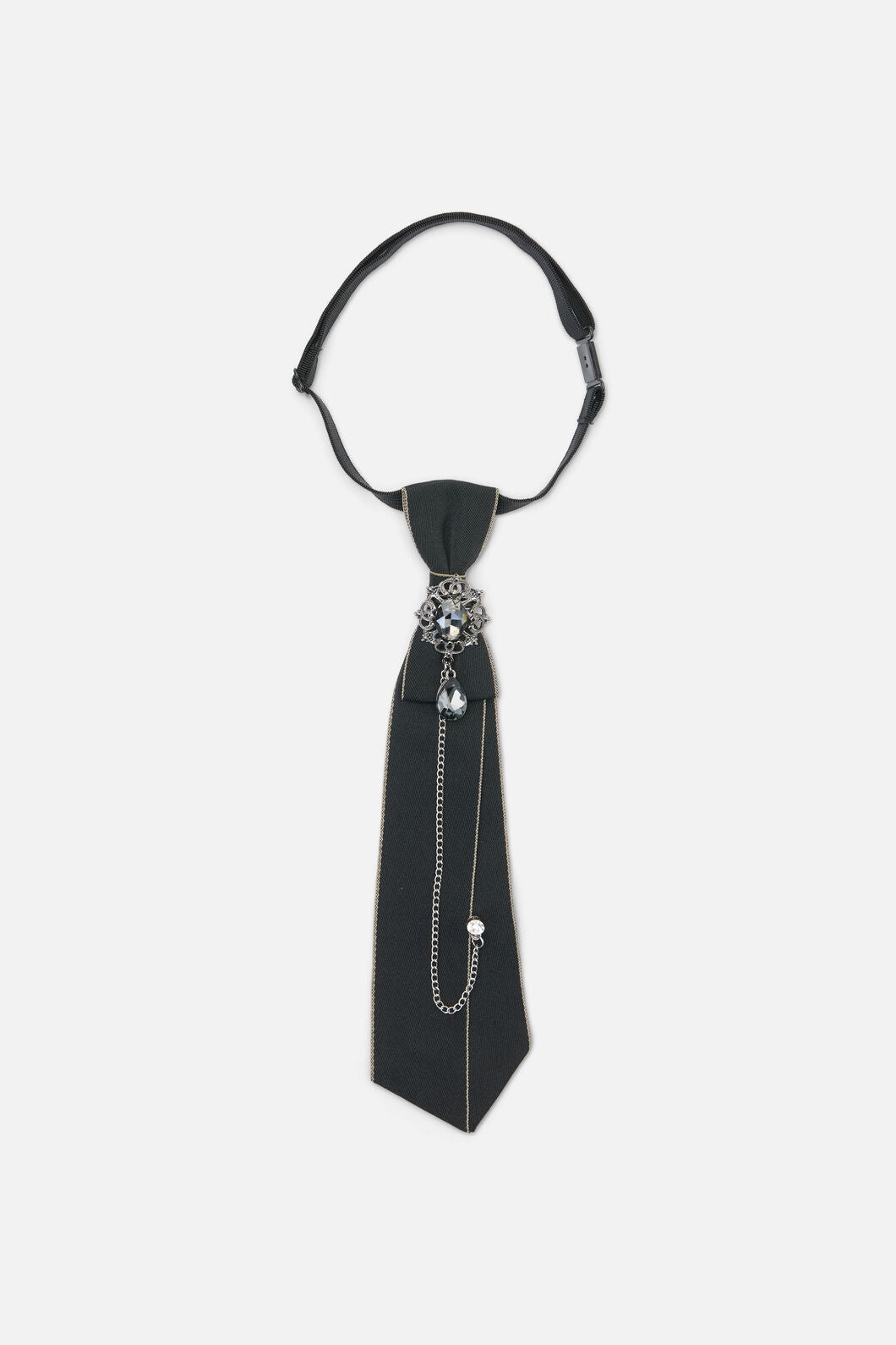 Dangerfield NZ - Adjustable Neck Tie With Charm - black