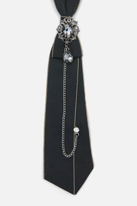 Dangerfield NZ - Adjustable Neck Tie With Charm - black