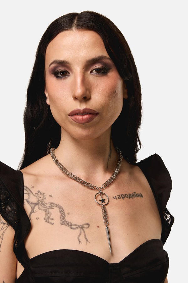Dangerfield NZ - Chainmail Drop Choker - silver