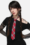 Dangerfield NZ - Tartan Adjustable Neck Tie - red-white