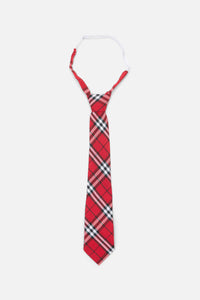 Dangerfield NZ - Tartan Adjustable Neck Tie - red-white