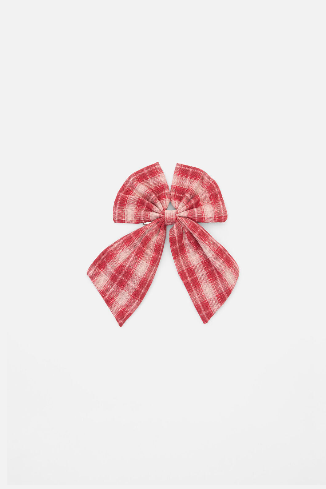Dangerfield NZ - Check Bow Slide Hair Clip - red-white